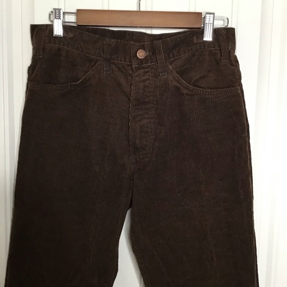 Rare Vintage 1970’s Levi’s Brown Corduroy Flare Leg Pants with Talon 42 Zipper. - Picture 6 of 14